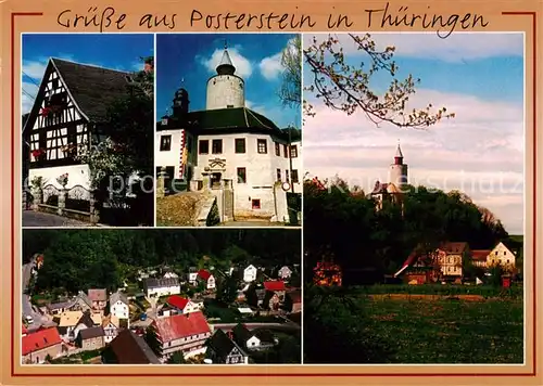 AK / Ansichtskarte 73840535 Posterstein Fachwerkhaus Burg Hotel zur Burg Ortskern Posterstein