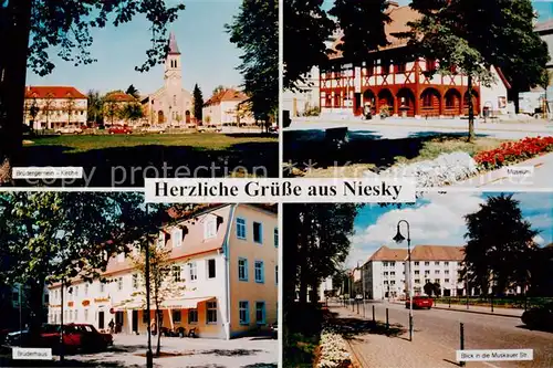 AK / Ansichtskarte 73840538 Niesky Bruedergemein-Kirche Museum Bruderhaus Muskauer Strasse
 Niesky