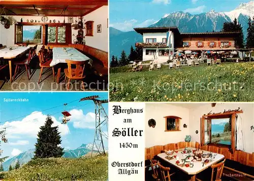 AK / Ansichtskarte 73840549 Oberstdorf Gaststaette Berghaus am Soeller Sessellift Soellereckbahn Allgaeuer Alpen Oberstdorf