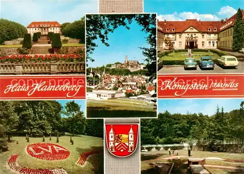 AK / Ansichtskarte  Koenigstein__Taunus Haus Hainerberg Parkanlagen Minigolf Stadtpanorama 