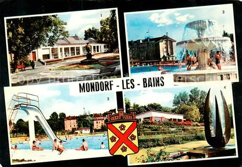 AK / Ansichtskarte  Mondorf-les-Bains_Luxembourg Etablissement thermal Piscine Casino Roseraie Milk-Bar 