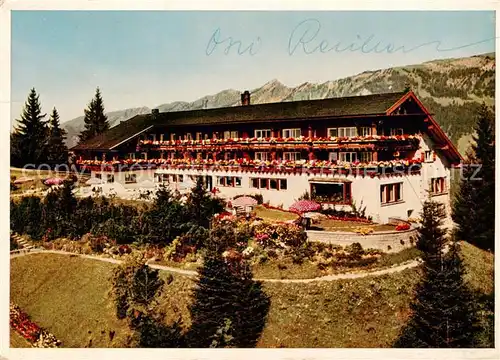 AK / Ansichtskarte  Sonthofen__Oberallgaeu Berghotel Allgaeuer Berghof mit Alpe Eck 