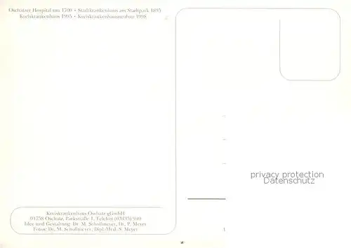 AK / Ansichtskarte Oschatz Oschatzer Hospital um 1700 Stadtkrankenhaus am Stadtpark Kreiskrankenhaus 1995 Kreiskrankenhausneubau 1995 Oschatz