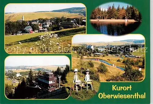 AK / Ansichtskarte Oberwiesenthal_Erzgebirge Panorama Schwarzer Teil Fichtelbergschanze Sommerrodelbahn Oberwiesenthal Erzgebirge