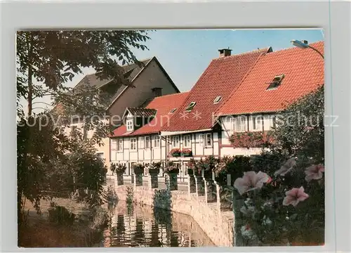 AK / Ansichtskarte Hornburg_Wolfenbuettel Ortsmotiv am Kanal Hornburg Wolfenbuettel