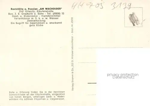 AK / Ansichtskarte Glienitz Raststaette Pension Am Wacholder Glienitz