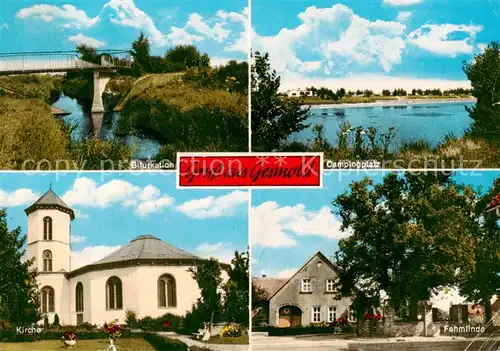 AK / Ansichtskarte Gesmold Bifurkation Campingplatz Kirche Fehmlinde Gesmold