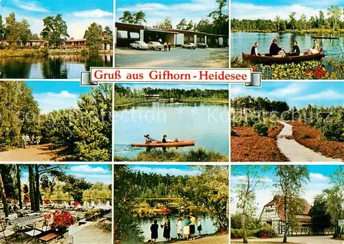 AK / Ansichtskarte Gifhorn Heidesee Park Gondelteich Terrasse Gasthaus Gifhorn