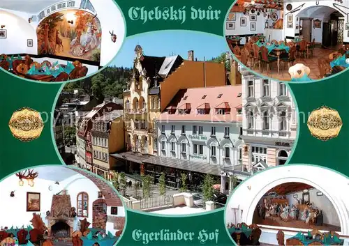 AK / Ansichtskarte Karlovy_Vary_Karlsbad Egerlaender Hof Restaurant Wandgemaelde 