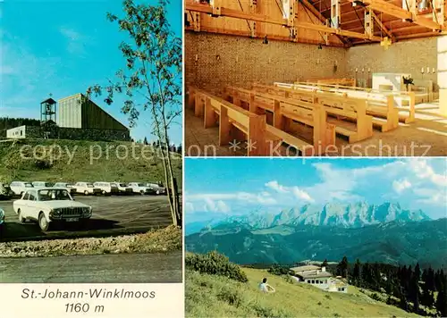 AK / Ansichtskarte Winklmoos_Winkelmoos Katholische Kirche St. Johann Alpenpanorama Winklmoos Winkelmoos