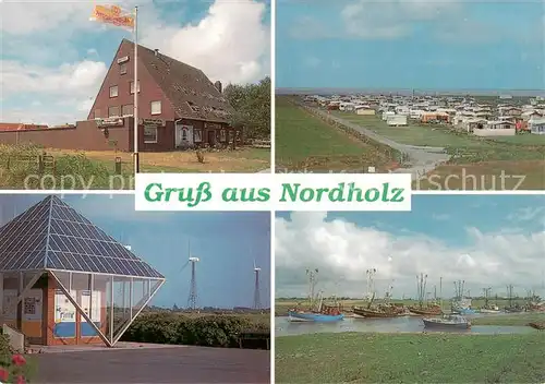 AK / Ansichtskarte  Nordholz_Bremerhaven Restaurant Campingplatz Fischkutter Nordholz Bremerhaven