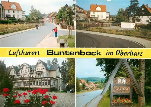 AK / Ansichtskarte  Buntenbock Strassenpartien Hotel Ortsschild Buntenbock