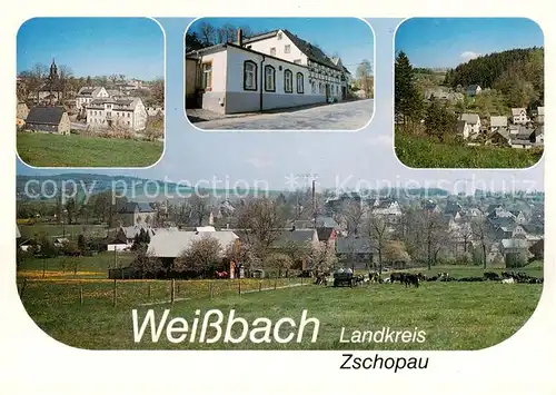 AK / Ansichtskarte  Weissbach_Amtsberg Ortsmitte Schuetzenhaus Teilansicht 