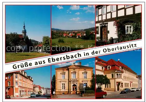 AK / Ansichtskarte  Ebersbach-Neugersdorf Kirche Panorama Fachwerkhaus Strassenpartien Rathaus Ebersbach-Neugersdorf