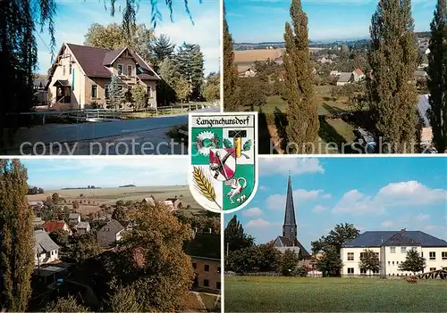 AK / Ansichtskarte  Langenchursdorf Rathaus Teilansichten Kirche Schule Langenchursdorf