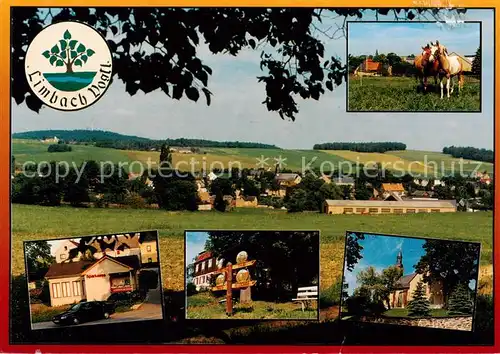 AK / Ansichtskarte  Limbach_Reichenbach Panorama Sparkasse Wegweiser Kirche Limbach Reichenbach