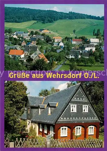 AK / Ansichtskarte  Wehrsdorf_Sachsen Panorama Umgebindehaus Wehrsdorf Sachsen