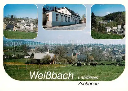 AK / Ansichtskarte 73840752 Weissbach_Amtsberg Ortsmitte Schuetzenhaus Teilansicht 