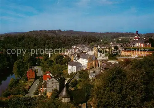 AK / Ansichtskarte  Weilburg Panorama mit Blick auf Schloss-Café Weilburg