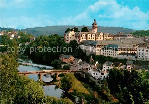 AK / Ansichtskarte  Weilburg Blick ueber die Lahn zum Schloss Weilburg