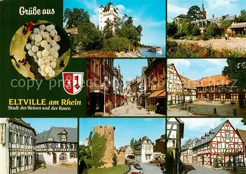 AK / Ansichtskarte  Eltville_Rhein Schloss Altstadt Fachwerkhaeuser Turm Eltville_Rhein