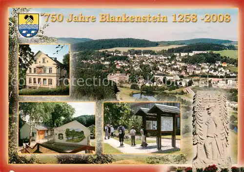 AK / Ansichtskarte  Blankenstein_Saale Panorama Gedenkstein Touristinfo Gasthaus 750 Jahre Jubilaeum Blankenstein_Saale