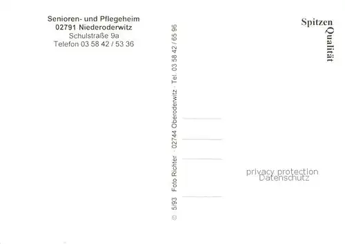 AK / Ansichtskarte Niederoderwitz Senioren  und Pflegeheim Niederoderwitz