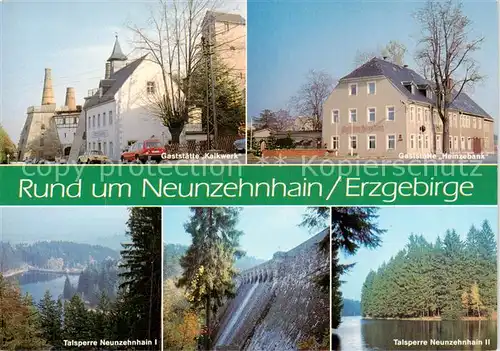AK / Ansichtskarte Neunzehnhain Ausflugsziele um die Neunzehnhainer Talsperren Gaststaetten Neunzehnhain