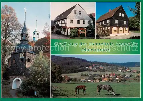 AK / Ansichtskarte Lawalde Glockenturm Muehlenmuseum Umgebindehaus Landschaft Kleindehsa Lawalde