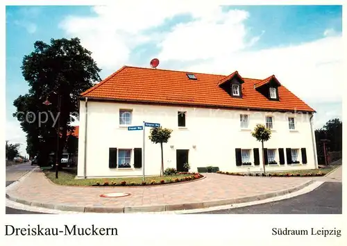 AK / Ansichtskarte Dreiskau Muckern Dorfansicht Mehrfamilienhaus 