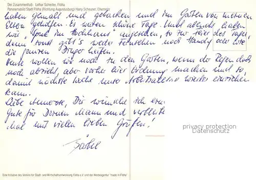 AK / Ansichtskarte Floeha Zusammenfluss von Zschopau und Floeha Stadtpanorama Wappen Floeha