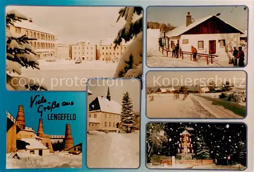 AK / Ansichtskarte Lengefeld_Erzgebirge Teilansichten Winterlandschaft Lengefeld Erzgebirge