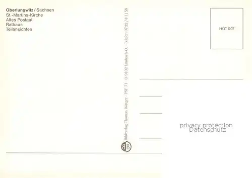 AK / Ansichtskarte Oberlungwitz St. Martins Kirche Altes Postgut Rathaus Panorama Oberlungwitz