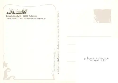 AK / Ansichtskarte Rietschen Erlichthofsiedlung Rietschen