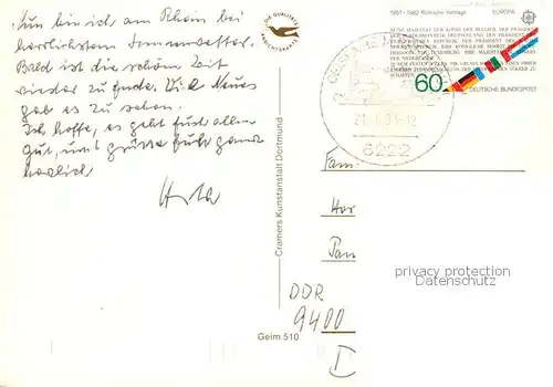 AK / Ansichtskarte Geisenheim Gesamtansicht Luftbild Rheingauer Dom Schloss Monrepos Lindenplatz Kirche Geisenheim