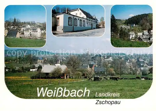 AK / Ansichtskarte Weissbach_Amtsberg Teilansichten Stadtpanorama Schuetzenhaus 