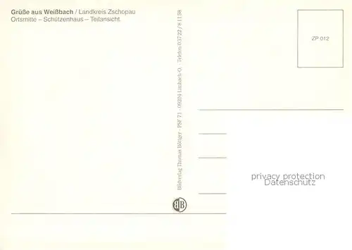 AK / Ansichtskarte Weissbach_Amtsberg Teilansichten Stadtpanorama Schuetzenhaus 