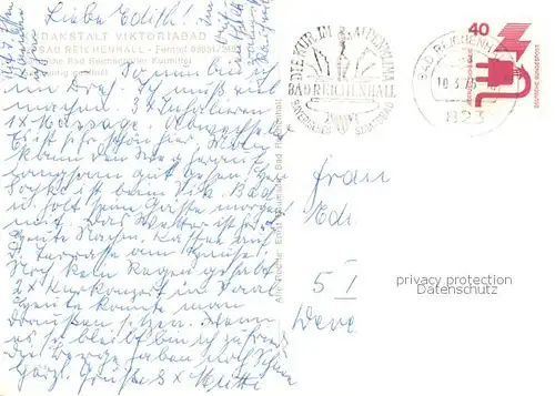 AK / Ansichtskarte Bad_Reichenhall Kuranstalt Viktoriabad Bad_Reichenhall