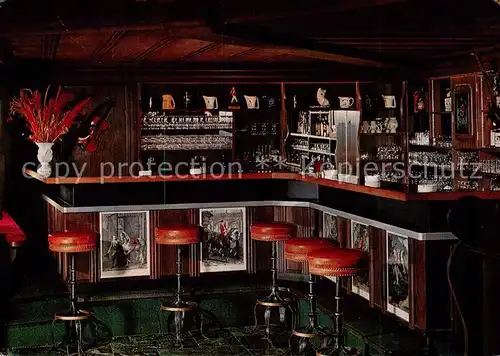 AK / Ansichtskarte Mittenwald_Bayern Bar im Restaurant des Hotel Wetterstein Mittenwald Bayern
