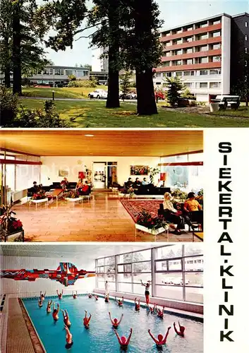 AK / Ansichtskarte Bad_Oeynhausen Siekertal Klinik Gastraum Hallenbad Bad_Oeynhausen