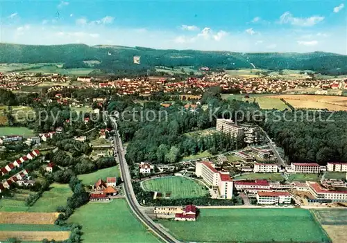 AK / Ansichtskarte Bad_Driburg Fliegeraufnahme mit Sanatorium Berlin und Sanatorium Rosenberg Bad_Driburg