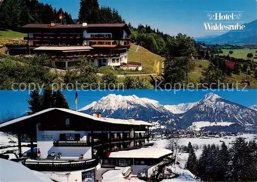 AK / Ansichtskarte Oberstdorf Hotel Waldesruhe Panorama Oberstdorf