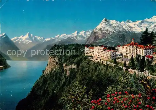 AK / Ansichtskarte Seelisberg_UR Fliegeraufnahme mit Hotels Kulm und Sonnenberg  Seelisberg UR