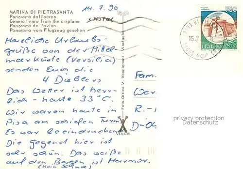 AK / Ansichtskarte Marina_di_Pietrasanta_IT Fliegeraufnahme 