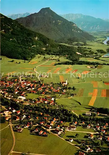 AK / Ansichtskarte Nussdorf_Inn Fliegeraufnahme mit Kranzhorn und Kaisergebirge Nussdorf Inn