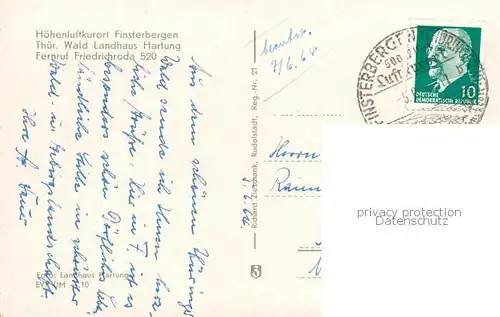 AK / Ansichtskarte Bad_Finsterbergen Panorama Hoehenluftkurort Thueringer Wald Landhaus Hartung Bad_Finsterbergen