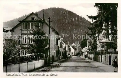 AK / Ansichtskarte Friedrichroda Schweizerstrasse mit Gottlob Friedrichroda