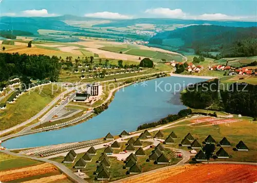 AK / Ansichtskarte Kirchheim_Hessen See Park Kirchheim Fliegeraufnahme Kirchheim Hessen