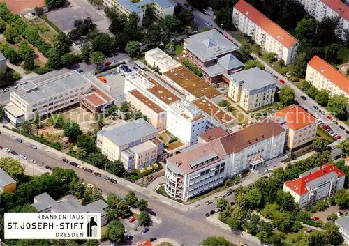 AK / Ansichtskarte Dresden_Elbe Krankenhaus St Josephs Stift Fliegeraufnahme