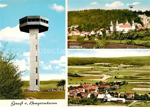 AK / Ansichtskarte Zimmerau_Sternberg Aussichtsturm am Buechelberg Panorama Zimmerau_Sternberg